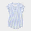 Blouse cr&eacute;pon manches courtes ecru femme