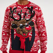 Pull de No&euml;l manches longues rouge homme