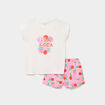 Ensemble pyjama short et t-shirt coton blanc femme