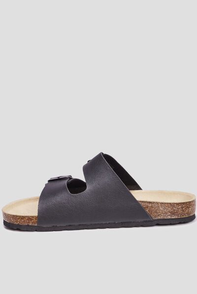 Mules avec boucles Goaleres noir homme