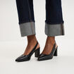 Escarpins &agrave; talons bouts pointus noir femme
