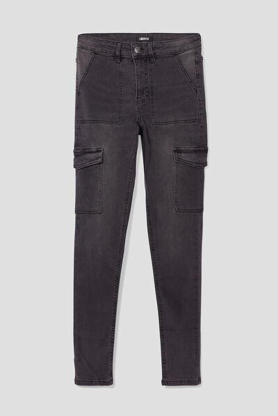 Jeans skinny battle Liberto denim gris femme