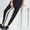 Jogging ajusté détails zippés noir homme