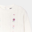 Pull broderie et torsades Creeks blanc bébé fille
