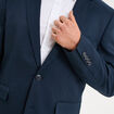 Veste blazer costume manches longues bleu marine homme