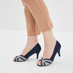 Escarpins bout ouvert Mosquitos bleu femme