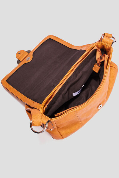 Sac besace avec boucle jaune femme