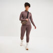 Legging de sport gainant taille haute mauve femme