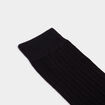 Lot 5 paires chaussettes c&ocirc;tel&eacute;es noir homme