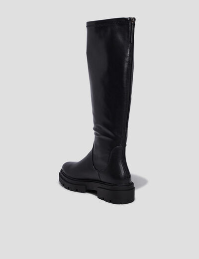 Bottes semelles crantées noir femme