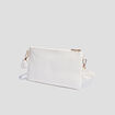 Sac pochette en bandoulière blanc femme