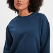 Sweat col rond manches longues bleu marine femme