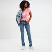 Jeans regular 5 poches coton Creeks denim stone femme