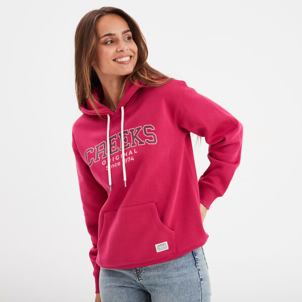 sweat a capuche hoodie creeks original rose fushia femme Sweat à capuche hoodie Creeks Original rose fushia femme