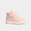 Baskets montantes &agrave; scratchs rose b&eacute;b&eacute; fille