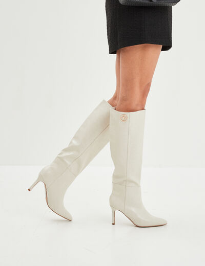 Bottes vernies croco Mosquitos blanc femme