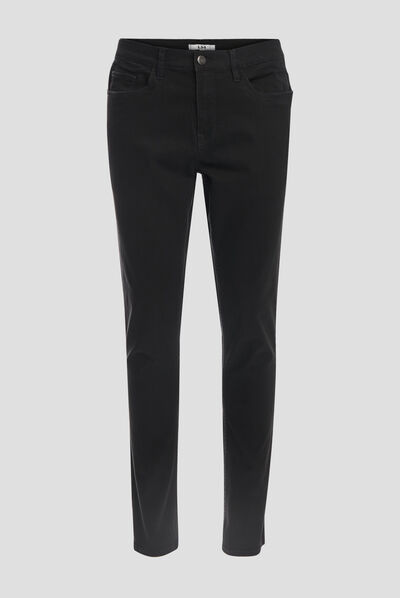 Pantalon droit en coton gris foncé homme