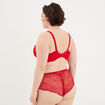 Soutien-gorge emboîtant en dentelle rouge femme grande taille