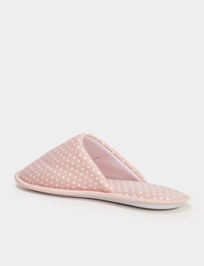 Chaussons mules rose femme