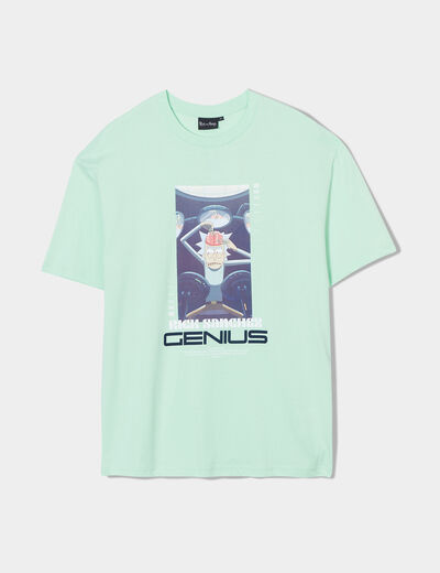 T-shirt manches courtes Rick et Morty vert homme
