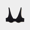 Soutien-gorge foulard coton majoritaire noir femme
