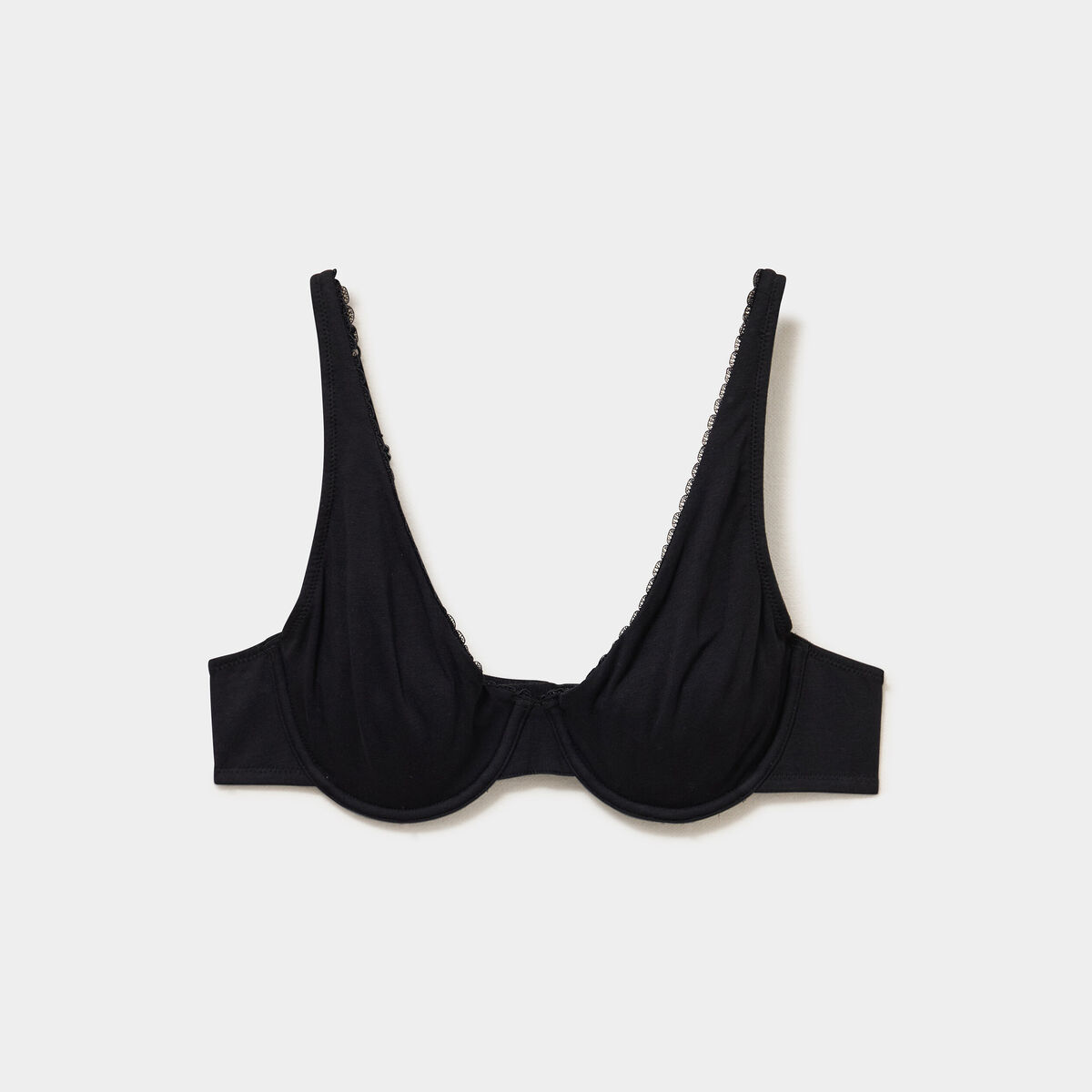 Soutien-gorge foulard coton majoritaire noir femme