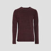 Pull manches longues Liberto prune homme