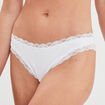 Culotte sans couture effet côtelé blanc femme