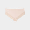 Lot 3 shortys en coton avec dentelle rose clair femme