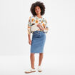 Pull col rond manches longues multicolore femme
