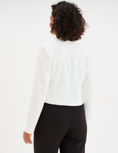 Veste boléro doublée stretch blanc femme