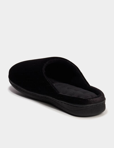 Chaussons mules noir femme
