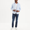 Chemise coton manches longues Creeks bleu ciel homme