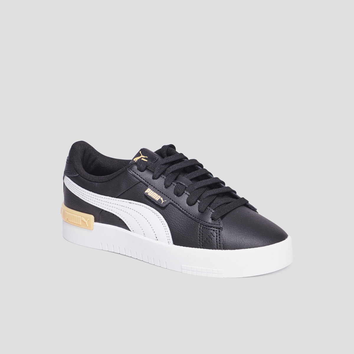 Tennis basses à lacets en cuir Puma Jada noir fille