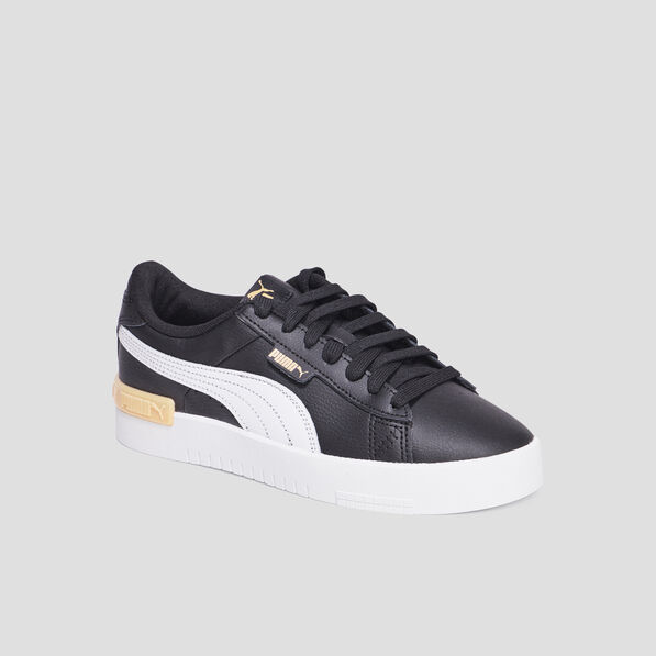 Tennis basses à lacets en cuir Puma Jada noir fille