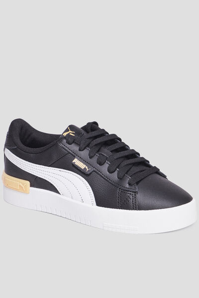 Tennis basses à lacets en cuir Puma Jada noir fille