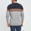 Pull manches longues gris homme