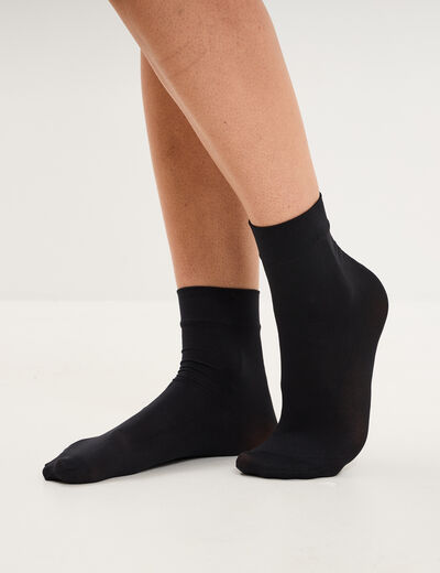 Lot 2 paires socquettes noir femme
