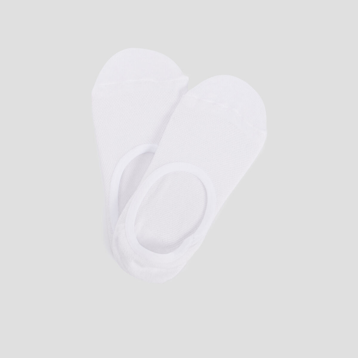 Lot de 2 paires chaussettes invisibles blanc femme