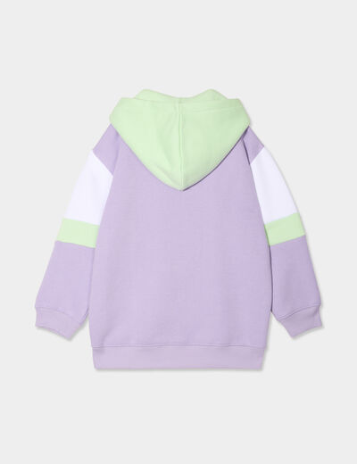 Sweat à capuche hoodie Stitch parme fille