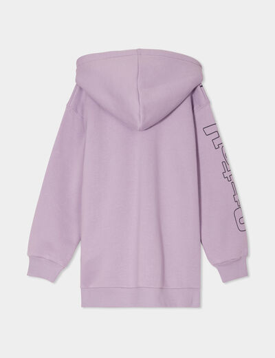 Sweat à capuche hoodie Stitch parme fille