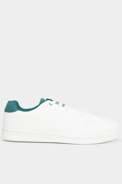 Baskets &agrave; lacets vert homme