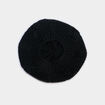 B&eacute;ret tricot&eacute; avec torsades noir femme