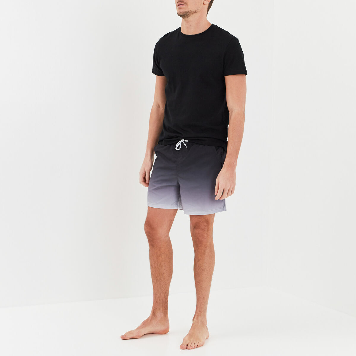 Short de bain à coulisse noir homme