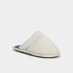 Chaussons mules effet bouclette blanc femme