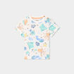 T-shirt avec manches courtes coton ecru b&eacute;b&eacute; gar&ccedil;on