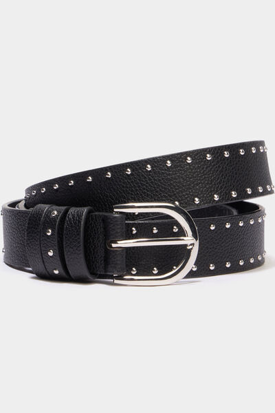 Ceinture clout&eacute;e noir femme
