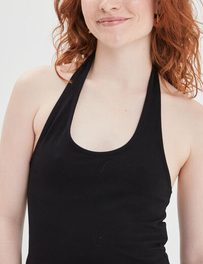Débardeur cropped dos nu Creeks noir femme