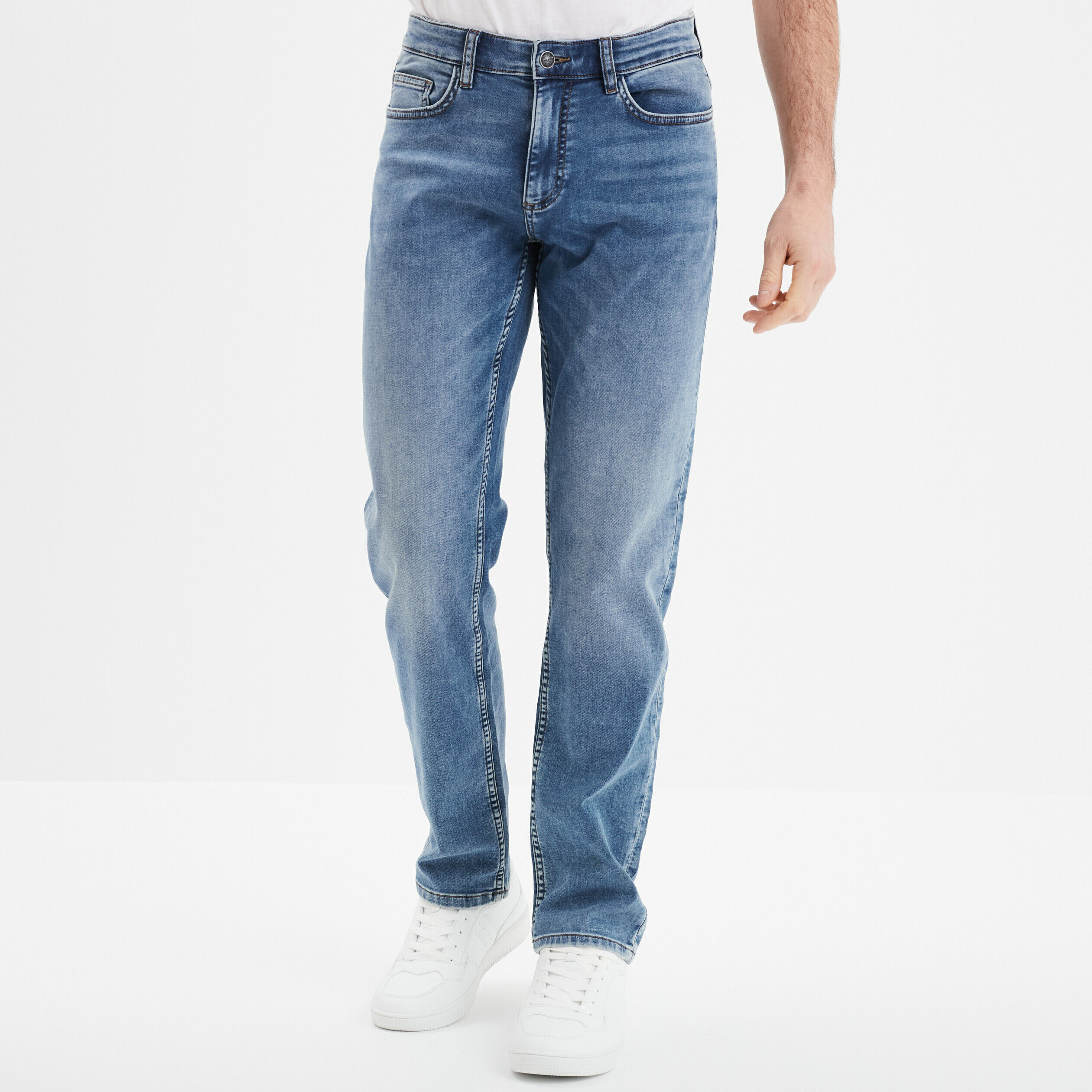 Jeans coupe regular denim double stone homme CREEKS