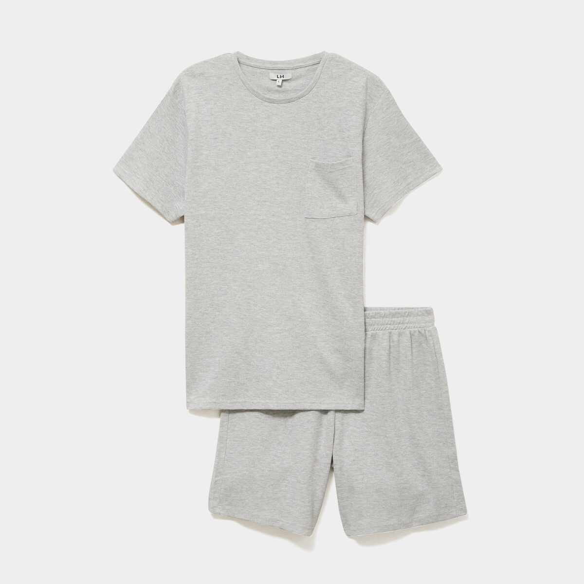 Ensemble pyjama short et t-shirt gris clair homme